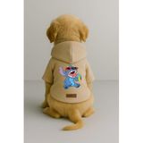 monopetz Baskılı İçi Polarlı Köpek Ve Kedi Kıyafeti & Elbisesi - Bej Renk Kapüşonlu Hoodie Bb21D 2Xl