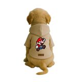 monopetz Baskılı İçi Polarlı Köpek Ve Kedi Kıyafeti & Elbisesi - Bej Renk Kapüşonlu Hoodie Be3B1 L