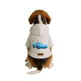 monopetz Baskılı İçi Polarlı Köpek Ve Kedi Kıyafeti & Elbisesi - Beyaz Renk Kapüşonlu Hoodie B29A1 3Xl