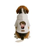monopetz Baskılı İçi Polarlı Köpek Ve Kedi Kıyafeti & Elbisesi - Beyaz Renk Kapüşonlu Hoodie B30B6 4Xl