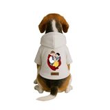 Monopetz Baskılı İçi Polarlı Köpek ve Kedi Kıyafeti & Elbisesi - Beyaz Renk Kapüşonlu Hoodie B36DF, S