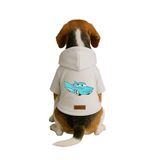 Monopetz Baskılı İçi Polarlı Köpek ve Kedi Kıyafeti & Elbisesi - Beyaz Renk Kapüşonlu Hoodie B3818, S