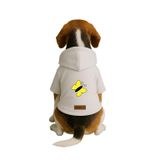monopetz Baskılı İçi Polarlı Köpek Ve Kedi Kıyafeti & Elbisesi - Beyaz Renk Kapüşonlu Hoodie B47Dc L