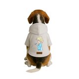 monopetz Baskılı İçi Polarlı Köpek Ve Kedi Kıyafeti & Elbisesi - Beyaz Renk Kapüşonlu Hoodie B759D 3Xl