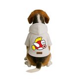 monopetz Baskılı İçi Polarlı Köpek Ve Kedi Kıyafeti & Elbisesi - Beyaz Renk Kapüşonlu Hoodie B7F3C S