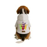 Monopetz Baskılı İçi Polarlı Köpek ve Kedi Kıyafeti & Elbisesi - Beyaz Renk Kapüşonlu Hoodie BCD2E, 5XL