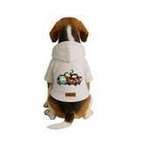 Monopetz Baskılı İçi Polarlı Köpek ve Kedi Kıyafeti & Elbisesi - Beyaz Renk Kapüşonlu Hoodie BF9BB, 3XL