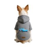 monopetz Baskılı İçi Polarlı Köpek Ve Kedi Kıyafeti & Elbisesi - Gri Renk Kapüşonlu Hoodie B29A1 Xl