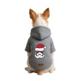 monopetz Baskılı İçi Polarlı Köpek Ve Kedi Kıyafeti & Elbisesi - Gri Renk Kapüşonlu Hoodie B6F11 Xl