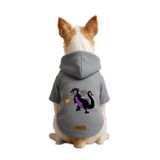 monopetz Baskılı İçi Polarlı Köpek Ve Kedi Kıyafeti & Elbisesi - Gri Renk Kapüşonlu Hoodie Ba634 6Xl
