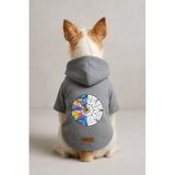 monopetz Baskılı İçi Polarlı Köpek Ve Kedi Kıyafeti & Elbisesi - Gri Renk Kapüşonlu Hoodie Bab02 3Xl
