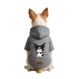 monopetz Baskılı İçi Polarlı Köpek Ve Kedi Kıyafeti & Elbisesi - Gri Renk Kapüşonlu Hoodie Bfc9C 3Xl