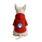 monopetz Baskılı İçi Polarlı Köpek Ve Kedi Kıyafeti & Elbisesi - Kırmızı Renk Kapüşonlu Hoodie B07A6 6Xl