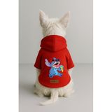monopetz Baskılı İçi Polarlı Köpek Ve Kedi Kıyafeti & Elbisesi - Kırmızı Renk Kapüşonlu Hoodie Bb21D Xs