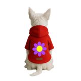Monopetz Baskılı İçi Polarlı Köpek ve Kedi Kıyafeti & Elbisesi - Kırmızı Renk Kapüşonlu Hoodie BBF1B, 2XL