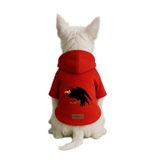 monopetz Baskılı İçi Polarlı Köpek Ve Kedi Kıyafeti & Elbisesi - Kırmızı Renk Kapüşonlu Hoodie Bdb10 5Xl