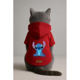 monopetz Baskılı İçi Polarlı Köpek Ve Kedi Kıyafeti & Elbisesi - Kırmızı Renk Kapüşonlu Hoodie Be339 3Xl