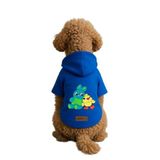 Monopetz Baskılı İçi Polarlı Köpek ve Kedi Kıyafeti & Elbisesi - Mavi Renk Kapüşonlu Hoodie B1CDB, XL
