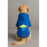 Monopetz Baskılı İçi Polarlı Köpek ve Kedi Kıyafeti & Elbisesi - Mavi Renk Kapüşonlu Hoodie B51FF, 3XL
