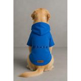 Monopetz Baskılı İçi Polarlı Köpek ve Kedi Kıyafeti & Elbisesi - Mavi Renk Kapüşonlu Hoodie B8B9A, XL