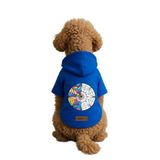 monopetz Baskılı İçi Polarlı Köpek Ve Kedi Kıyafeti & Elbisesi - Mavi Renk Kapüşonlu Hoodie Bab02 5Xl
