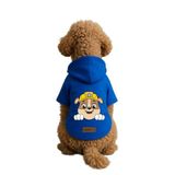 monopetz Baskılı İçi Polarlı Köpek Ve Kedi Kıyafeti & Elbisesi - Mavi Renk Kapüşonlu Hoodie Bb075 6Xl