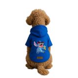 monopetz Baskılı İçi Polarlı Köpek Ve Kedi Kıyafeti & Elbisesi - Mavi Renk Kapüşonlu Hoodie Bb21D 4Xl