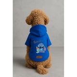 monopetz Baskılı İçi Polarlı Köpek Ve Kedi Kıyafeti & Elbisesi - Mavi Renk Kapüşonlu Hoodie Bfb4E 3Xl