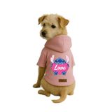 monopetz Baskılı İçi Polarlı Köpek Ve Kedi Kıyafeti & Elbisesi - Pembe Renk Kapüşonlu Hoodie B1C8D Xl