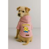 Monopetz Baskılı İçi Polarlı Köpek ve Kedi Kıyafeti & Elbisesi - Pembe Renk Kapüşonlu Hoodie B2FF3, 2XL