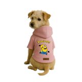 Monopetz Baskılı İçi Polarlı Köpek ve Kedi Kıyafeti & Elbisesi - Pembe Renk Kapüşonlu Hoodie B2FF3, 6XL