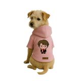 monopetz Baskılı İçi Polarlı Köpek Ve Kedi Kıyafeti & Elbisesi - Pembe Renk Kapüşonlu Hoodie B30B6 5Xl