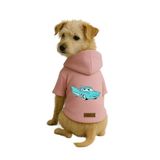 Monopetz Baskılı İçi Polarlı Köpek ve Kedi Kıyafeti & Elbisesi - Pembe Renk Kapüşonlu Hoodie B3818, 3XL