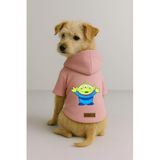 Monopetz Baskılı İçi Polarlı Köpek ve Kedi Kıyafeti & Elbisesi - Pembe Renk Kapüşonlu Hoodie B51FF, XL
