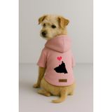 Monopetz Baskılı İçi Polarlı Köpek ve Kedi Kıyafeti & Elbisesi - Pembe Renk Kapüşonlu Hoodie B5875, S
