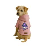 monopetz Baskılı İçi Polarlı Köpek Ve Kedi Kıyafeti & Elbisesi - Pembe Renk Kapüşonlu Hoodie B589A 4Xl