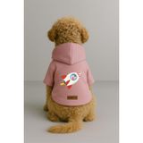 monopetz Baskılı İçi Polarlı Köpek Ve Kedi Kıyafeti & Elbisesi - Pembe Renk Kapüşonlu Hoodie B6683 5Xl