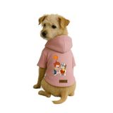 Monopetz Baskılı İçi Polarlı Köpek ve Kedi Kıyafeti & Elbisesi - Pembe Renk Kapüşonlu Hoodie B6862, 5XL