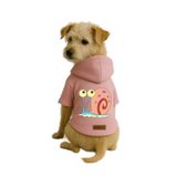 Monopetz Baskılı İçi Polarlı Köpek ve Kedi Kıyafeti & Elbisesi - Pembe Renk Kapüşonlu Hoodie B6C1B, M