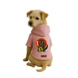 monopetz Baskılı İçi Polarlı Köpek Ve Kedi Kıyafeti & Elbisesi - Pembe Renk Kapüşonlu Hoodie B6Fe4 5Xl