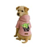monopetz Baskılı İçi Polarlı Köpek Ve Kedi Kıyafeti & Elbisesi - Pembe Renk Kapüşonlu Hoodie B729A 5Xl