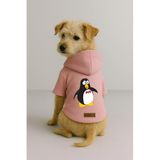 monopetz Baskılı İçi Polarlı Köpek Ve Kedi Kıyafeti & Elbisesi - Pembe Renk Kapüşonlu Hoodie B8B3E 4Xl
