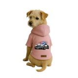 monopetz Baskılı İçi Polarlı Köpek Ve Kedi Kıyafeti & Elbisesi - Pembe Renk Kapüşonlu Hoodie B8C99 5Xl