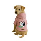 monopetz Baskılı İçi Polarlı Köpek Ve Kedi Kıyafeti & Elbisesi - Pembe Renk Kapüşonlu Hoodie B9F16 2Xl