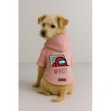 monopetz Baskılı İçi Polarlı Köpek Ve Kedi Kıyafeti & Elbisesi - Pembe Renk Kapüşonlu Hoodie Ba05C Xl