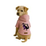 monopetz Baskılı İçi Polarlı Köpek Ve Kedi Kıyafeti & Elbisesi - Pembe Renk Kapüşonlu Hoodie Ba634 Xl