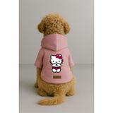monopetz Baskılı İçi Polarlı Köpek Ve Kedi Kıyafeti & Elbisesi - Pembe Renk Kapüşonlu Hoodie Bb0Ec 3Xl