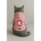 monopetz Baskılı İçi Polarlı Köpek Ve Kedi Kıyafeti & Elbisesi - Pembe Renk Kapüşonlu Hoodie Bdd64 M