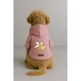 monopetz Baskılı İçi Polarlı Köpek Ve Kedi Kıyafeti & Elbisesi - Pembe Renk Kapüşonlu Hoodie Be883 M