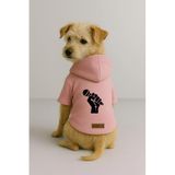 monopetz Baskılı İçi Polarlı Köpek Ve Kedi Kıyafeti & Elbisesi - Pembe Renk Kapüşonlu Hoodie Bf2F0 5Xl